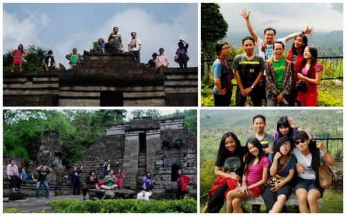Perjalanan singkat bareng teman-teman jurnalis seni-budaya Yogyakarta, mampir di Candu Sukuh, akhir 2011. Foto: Dok Fira 