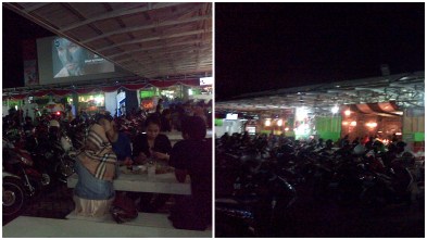 rame, bisa nonton bareng, ada layar gedee